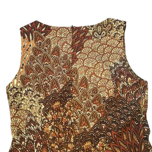 Vintage Connected Apparel Mod Novelty Floral & Paisley Shift Dress 10 - Picture 5 of 6